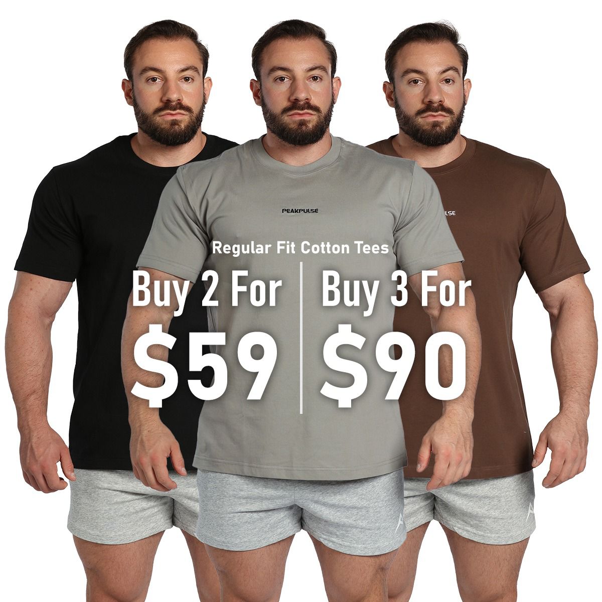 Regular Fit Pure Cotton T-shirt – PEAKPULSE ACTIVEWEAR